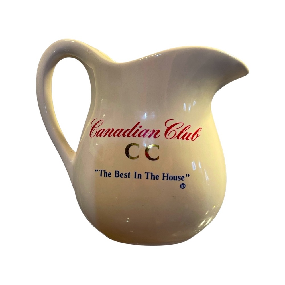 Vintage Canadian Club Porcelain Whiskey Pitcher